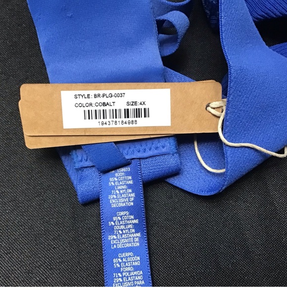 - Skims NWT Cobalt Colored Plunging Bra Size 4X (0037) - Picture 2 of 4